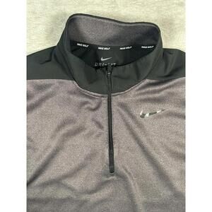 Nike Golf Jacket Mens Small Gray Dri-Fit Top Core 1/4 Zip Performance Pullover